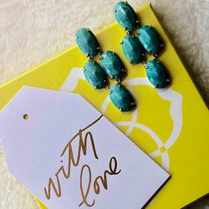 Kendra Scott Variegated Turquoise Steph Earrings